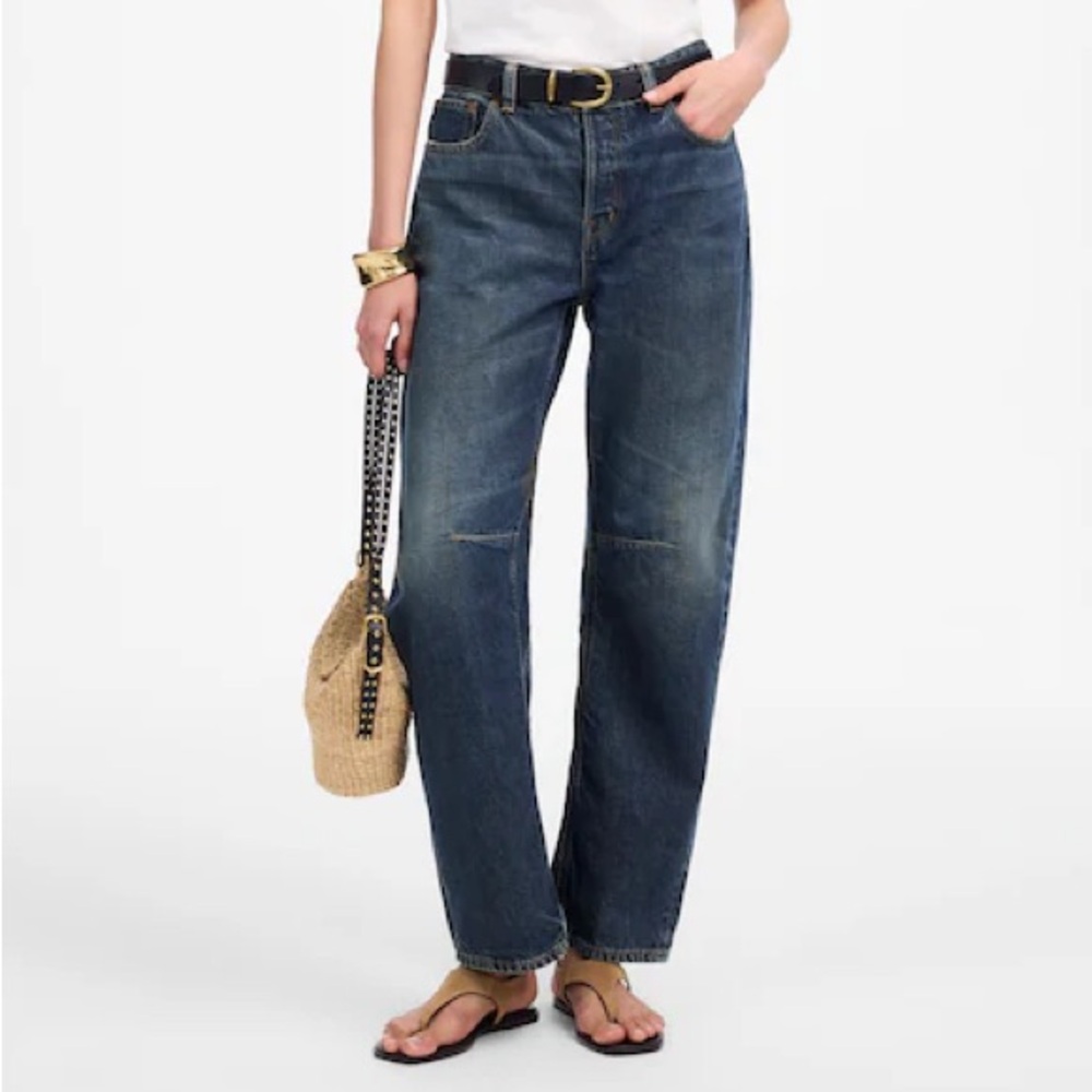 NWT Madewell Darted Barrel-Leg Jean